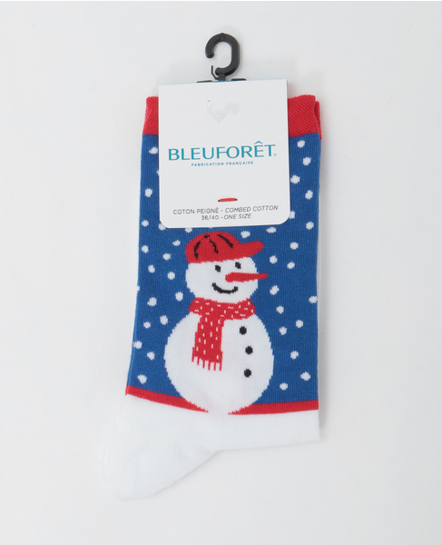 【BLEUFORET/ブルーフォレ】SNOWMANPATTERNSOCKS 詳細画像 マルチ 1