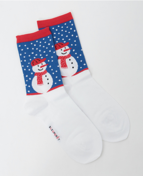 【BLEUFORET/ブルーフォレ】SNOWMANPATTERNSOCKS 詳細画像 マルチ 2