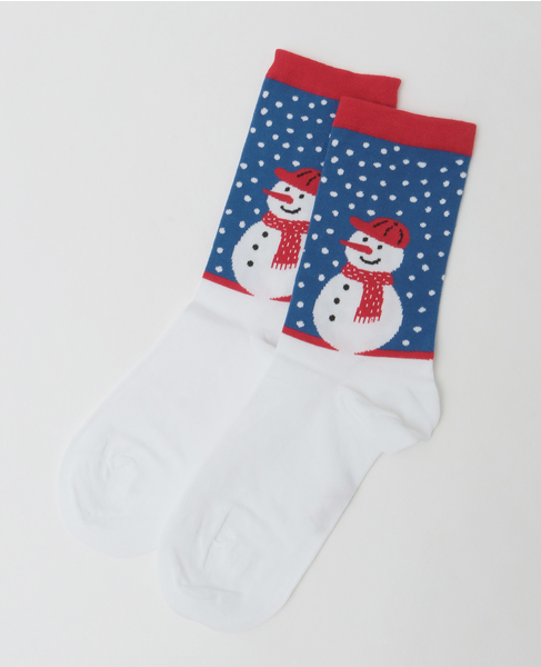 【BLEUFORET/ブルーフォレ】SNOWMANPATTERNSOCKS 詳細画像 マルチ 3
