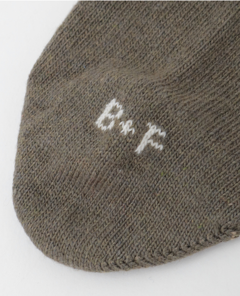 【BLEUFORET/ブルーフォレ】6625 CASHMERE SOCKS WITH TIGER PATTERN 詳細画像 カーキ 7