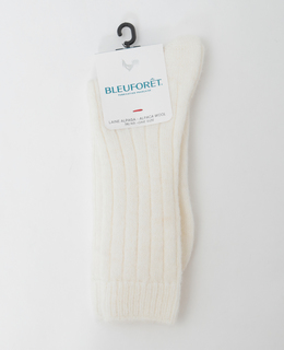 【BLEUFORET/ブルーフォレ】RIBBED ALPACA WOOL SOCKS