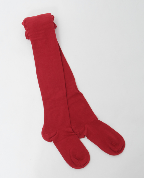 【BLEUFORET/ブルーフォレ】3213 VELVET COMBED COTTON TIGHTS 詳細画像 レッド 2