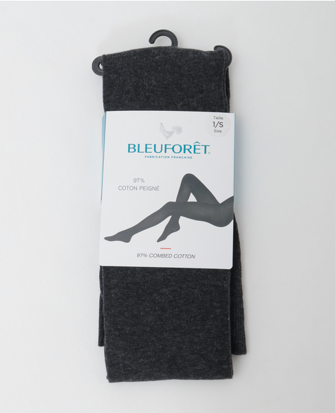 【BLEUFORET/ブルーフォレ】3213 VELVET COMBED COTTON TIGHTS 詳細画像 チャコールグレー 1