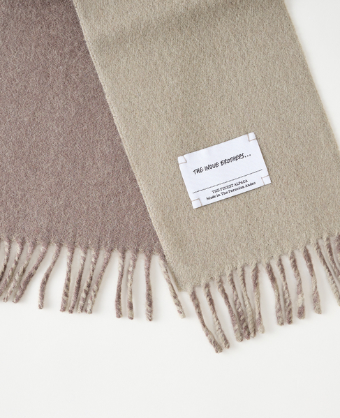 【The Inoue Brothers&hellip; /ザ イノウエブラザーズ 】Double Faced Brushed Neck Scarf 詳細画像 グレージュ 2