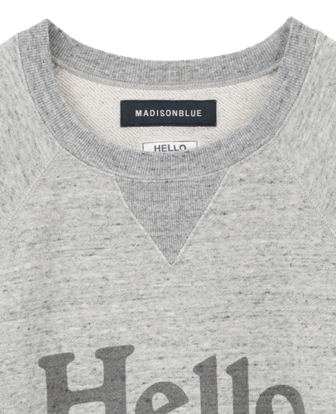 【MADISONBLUE/マディソンブルー】HELLO SWEAT L/S URAKE 詳細画像 杢グレー 3