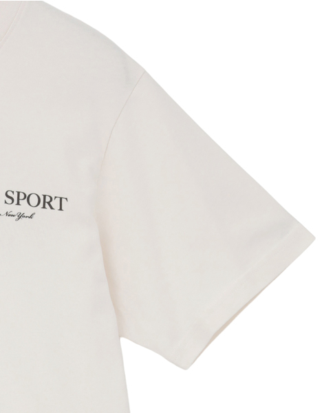 【Sporty＆Rich/スポーティアンドリッチ】Wimbledon Tshirt 詳細画像 アイボリー 4