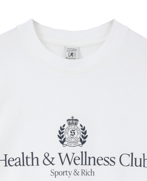 【Sporty＆Rich/スポーティアンドリッチ】H&W Crest Tshirt 詳細画像 ホワイト 3