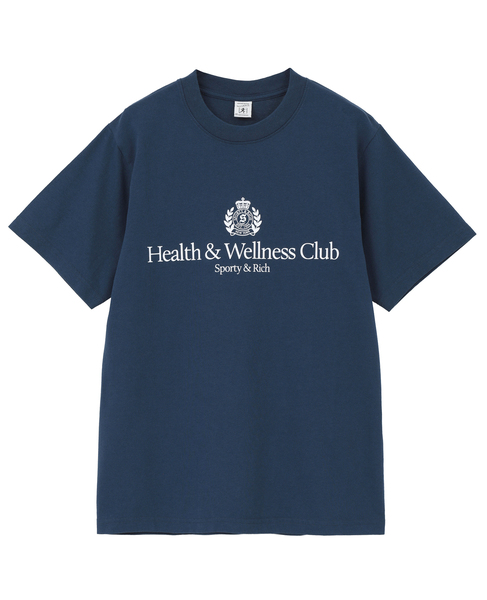 【Sporty＆Rich/スポーティアンドリッチ】H&W Crest Tshirt 詳細画像 ネイビー 1