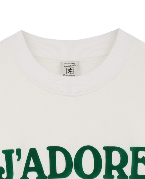 【Sporty＆Rich/スポーティアンドリッチ】Jadore Flocked Crewneck 詳細画像 ホワイト 3