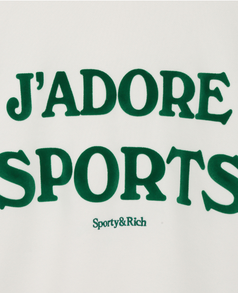 【Sporty＆Rich/スポーティアンドリッチ】Jadore Flocked Crewneck 詳細画像 ホワイト 6