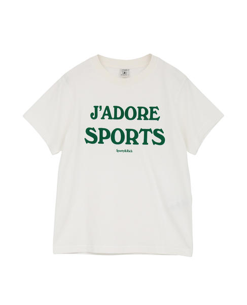 【Sporty＆Rich/スポーティアンドリッチ】Jadore Baby Tee 詳細画像 ホワイト 1