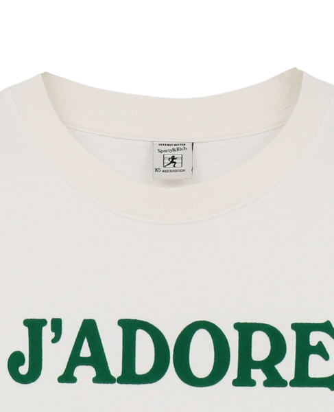 【Sporty＆Rich/スポーティアンドリッチ】Jadore Baby Tee 詳細画像 ホワイト 3