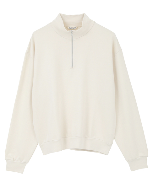 【AURALEE/オーラリー】 *SUPER HIGH GAUGE SWEAT HALF ZIP P/O 詳細画像 アイボリー 1