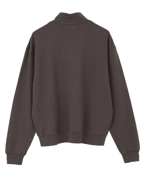 【AURALEE/オーラリー】 *SUPER HIGH GAUGE SWEAT HALF ZIP P/O 詳細画像 ブラウン 2