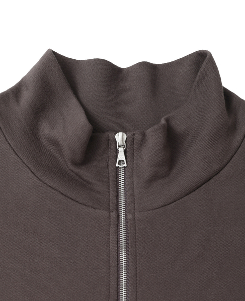 【AURALEE/オーラリー】 *SUPER HIGH GAUGE SWEAT HALF ZIP P/O 詳細画像 ブラウン 3