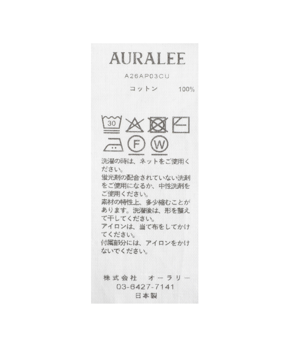 【AURALEE/オーラリー】 *SUPER HIGH GAUGE SWEAT HALF ZIP P/O 詳細画像 ブラウン 5