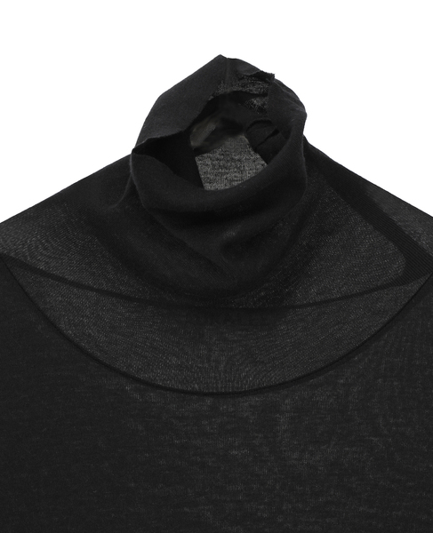 【AURALEE/オーラリー】 *SUPER HIGH GAUGE SHEER RIB TURTLE NECK L/S TEE 詳細画像 ブラック 3