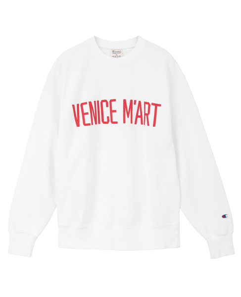 【VENICE M'ART/ヴェニスマート】Champion M'Art Crewneck Sweatshirt 詳細画像 ホワイト 2