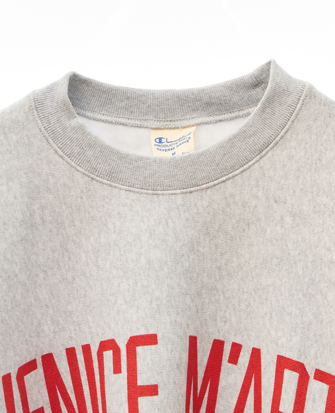 【VENICE M'ART/ヴェニスマート】Champion M'Art Crewneck Sweatshirt 詳細画像 杢グレー 3