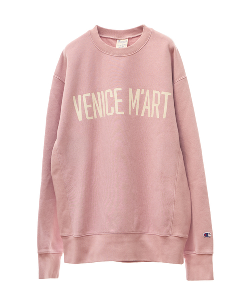 【VENICE M'ART/ヴェニスマート】Champion M'Art Crewneck Sweatshirt 詳細画像 ピンク 1