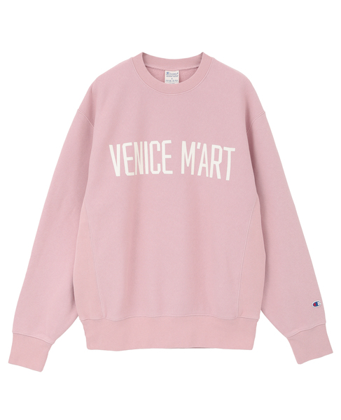 【VENICE M'ART/ヴェニスマート】Champion M'Art Crewneck Sweatshirt 詳細画像 ピンク 2