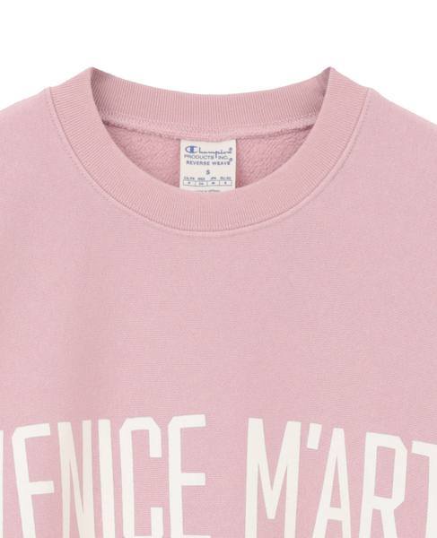 【VENICE M'ART/ヴェニスマート】Champion M'Art Crewneck Sweatshirt 詳細画像 ピンク 4