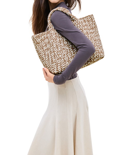 【NAGHEDI/ナゲディ】St. Barths Medium Tote Printed Prism 詳細画像 ライトベージュ 4