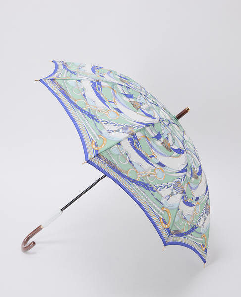 【manipuri/マニプリ】晴雨兼用UV加工付き長傘 タングルベルト/ジャングルフルーツ 詳細画像 ブルー 2