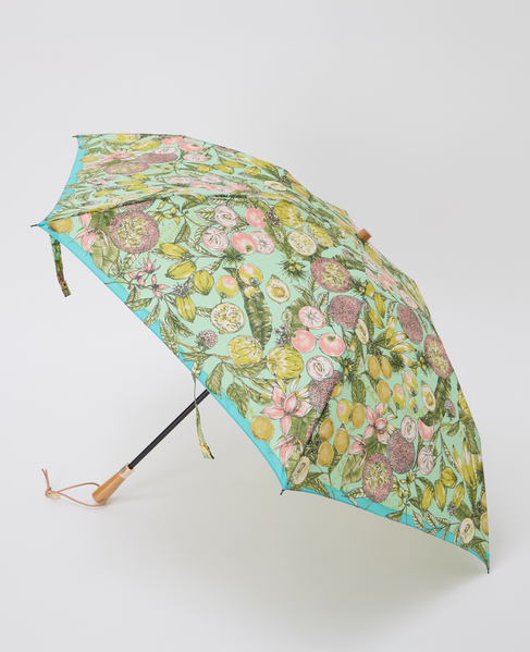 【manipuri/マニプリ】晴雨兼用 UV加工付き折傘 ボタニカル/パーク 詳細画像 ミント 1