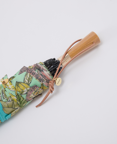 【manipuri/マニプリ】晴雨兼用 UV加工付き折傘 ボタニカル/パーク 詳細画像 ミント 4