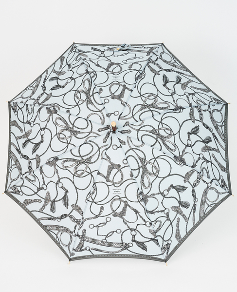 【manipuri/マニプリ】晴雨兼用UV加工付き長傘 ネイティブビット/ボタニカル 詳細画像 ライトグレー 1