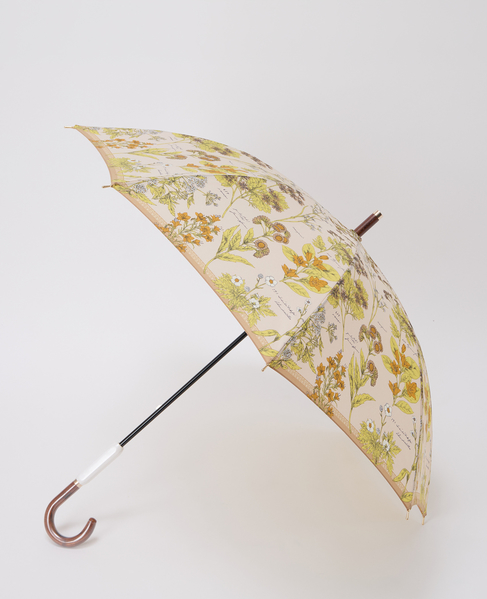 【manipuri/マニプリ】晴雨兼用UV加工付き長傘 ネイティブビット/ボタニカル 詳細画像 ベージュ 1