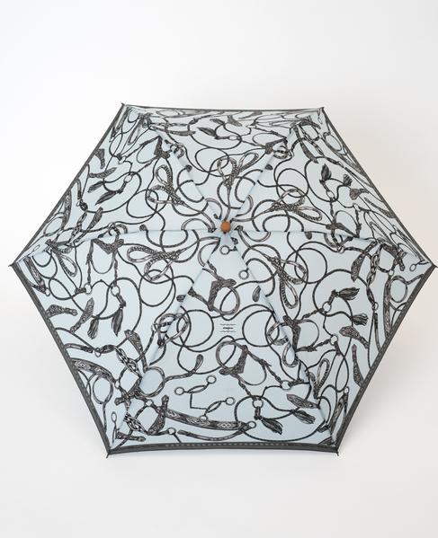 【manipuri/マニプリ】晴雨兼用UV加工付き折傘 タングルベルト/トルクメン 詳細画像 ライトグレー 1