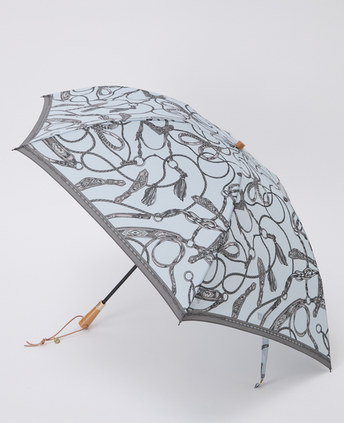 【manipuri/マニプリ】晴雨兼用UV加工付き折傘 タングルベルト/トルクメン 詳細画像 ライトグレー 2