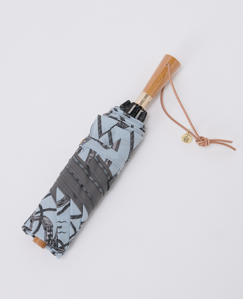 【manipuri/マニプリ】晴雨兼用UV加工付き折傘 タングルベルト/トルクメン 詳細画像 ライトグレー 4