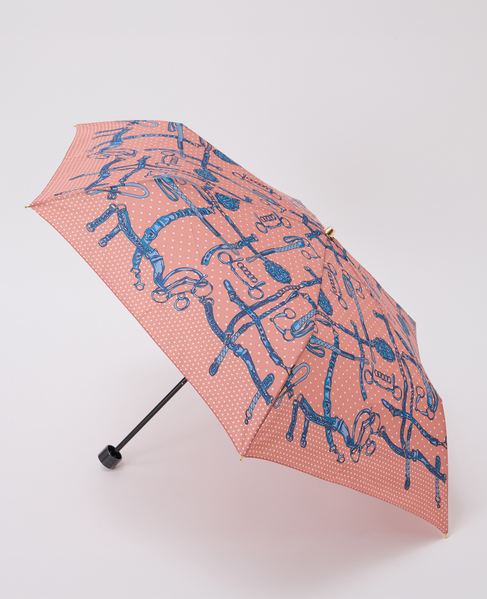 【manipuri/マニプリ】［軽量］晴雨兼用 UV加工付き折傘 ドットビット 詳細画像 ピンク 2