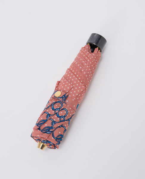 【manipuri/マニプリ】［軽量］晴雨兼用 UV加工付き折傘 ドットビット 詳細画像 ピンク 4