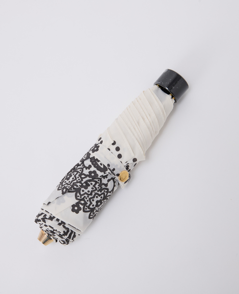 【manipuri/マニプリ】［軽量］晴雨兼用 UV加工付き折傘 カレイドバンダナ/ブルーム/ジャングルフルーツ/天界図 詳細画像 ホワイト 4