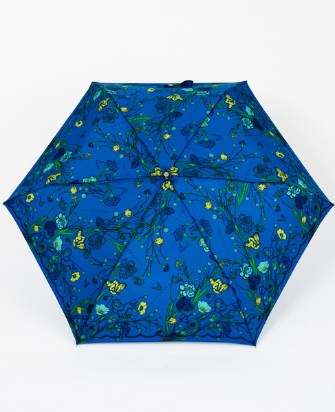 【manipuri/マニプリ】［軽量］晴雨兼用 UV加工付き折傘 カレイドバンダナ/ブルーム/ジャングルフルーツ/天界図 詳細画像 ブルー 1