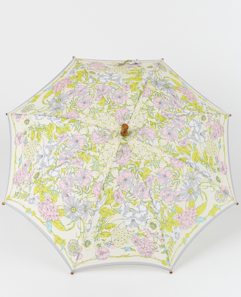 【manipuri/マニプリ】UV加工付き日傘 フラワー/アンティークフラワー/ネイティブビット 詳細画像 アイボリー 1