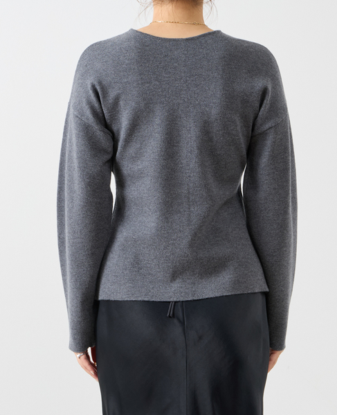 Wフェイスカーディガン 詳細画像 グレー 12