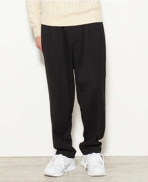 MASTER FRAMETRストレッチワイドテーパードパンツ 詳細画像 ブラック 1