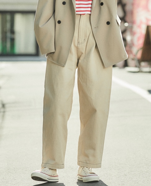 MASTER FRAME １Pワイドイージーパンツ 詳細画像 グレイッシュベージュ 1