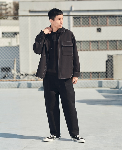 MASTER FRAME １Pワイドイージーパンツ 詳細画像 ブラック 2