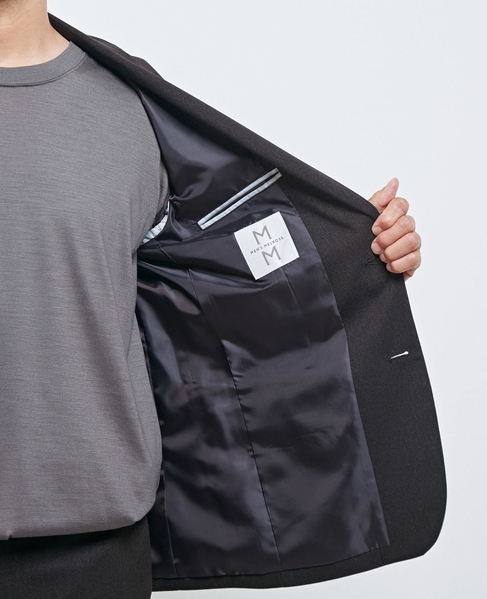 【WEB限定】イージーケアピンヘッドセットアップジャケット 詳細画像 ブラウン 10