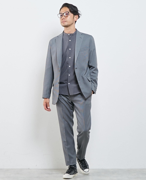 【WEB限定】イージーケアピンヘッドセットアップジャケット 詳細画像 ブラウン 15