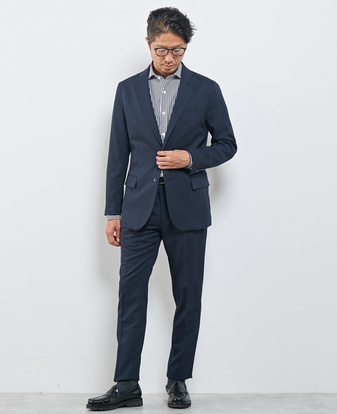 【WEB限定】イージーケアピンヘッドセットアップジャケット 詳細画像 ブラウン 17