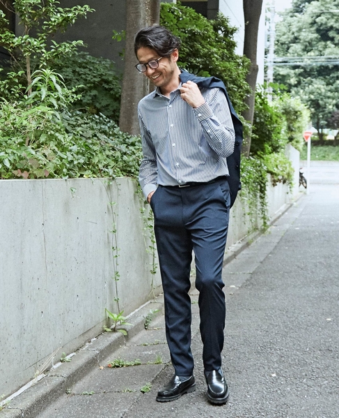 【WEB限定】イージーケアピンヘッドセットアップジャケット 詳細画像 ブラウン 19