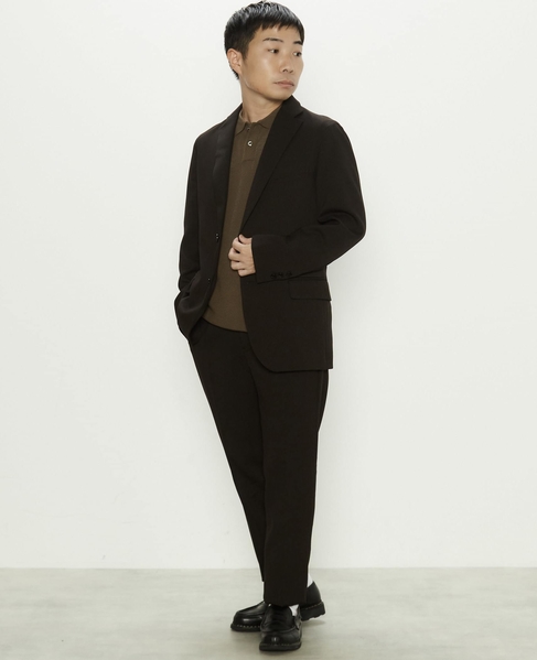 【WEB限定】イージーケアピンヘッドセットアップジャケット 詳細画像 ブラウン 21