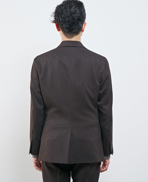 【WEB限定】イージーケアピンヘッドセットアップジャケット 詳細画像 ブラウン 4